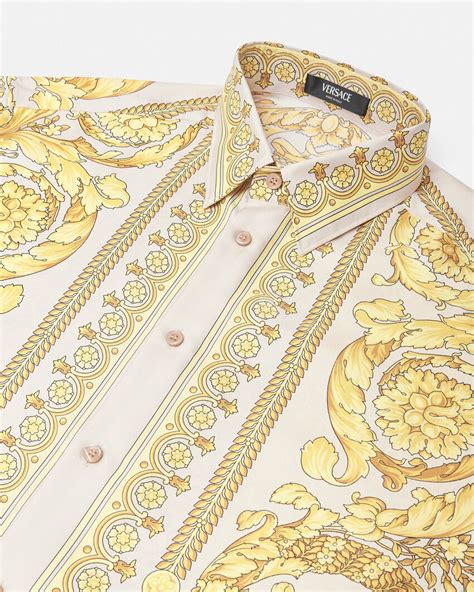 versace silk floral barocco shirt replica|versace barocco silk shirt.